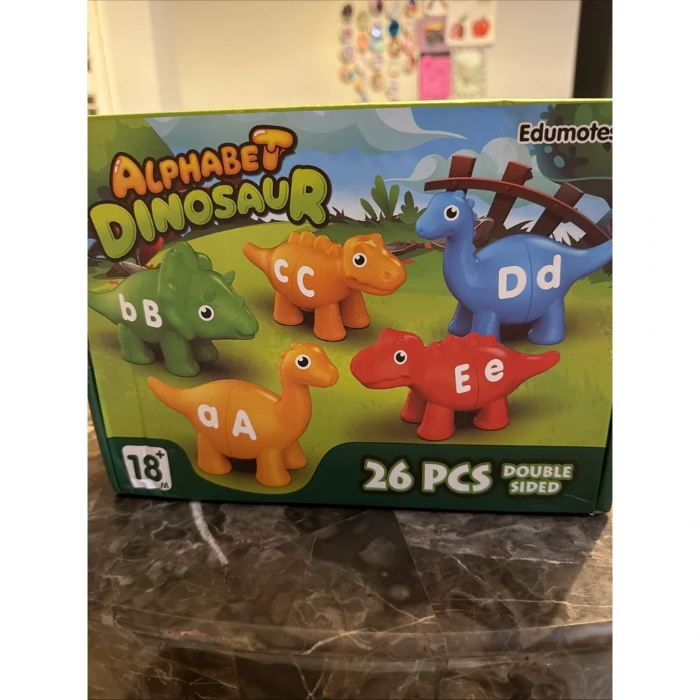 Montessori ABC Dinosaur Toy - Educational Gift for Preschool Kids Learning Alpha